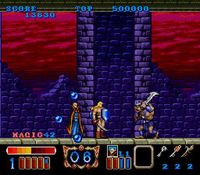 une photo d'Ã©cran de Magic Sword sur Nintendo Super Nes